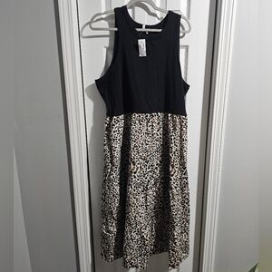 Maurices Black Leopard Tank Dress